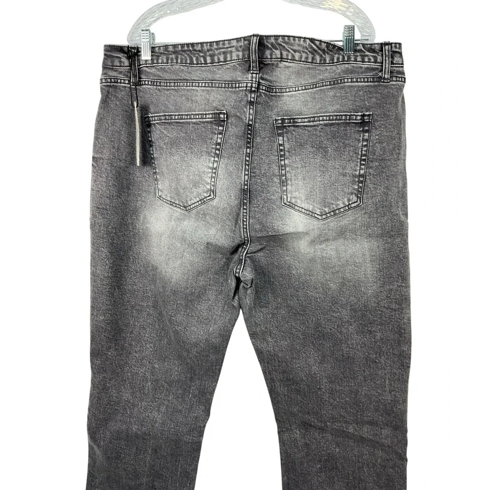 Juicy Couture‎ Jeans Womens 20 Gray Raw Hem Straight Leg NWT